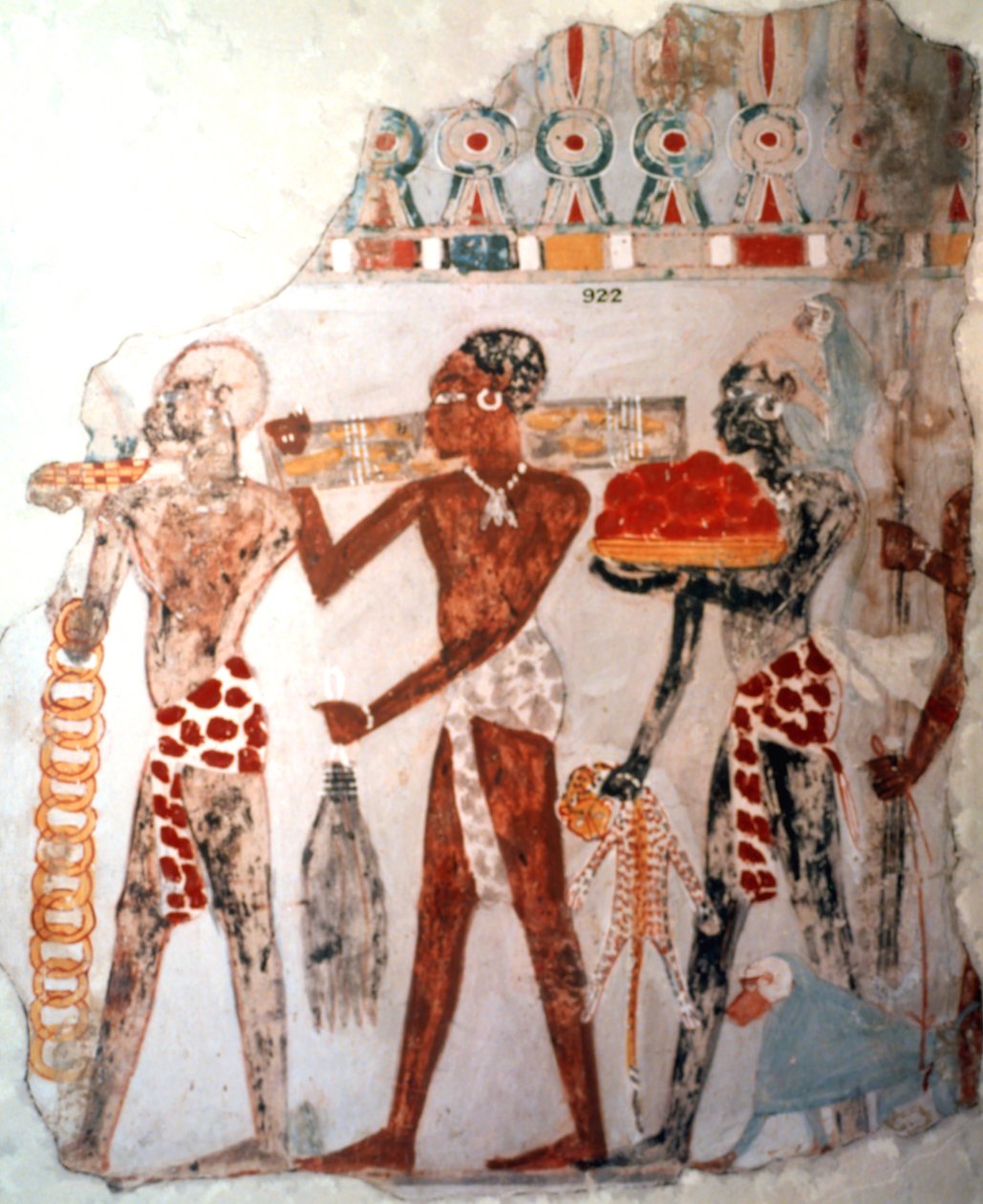 金やその他のアイテムを所持しているアフリカ人、紀元前1400年 作： 不明