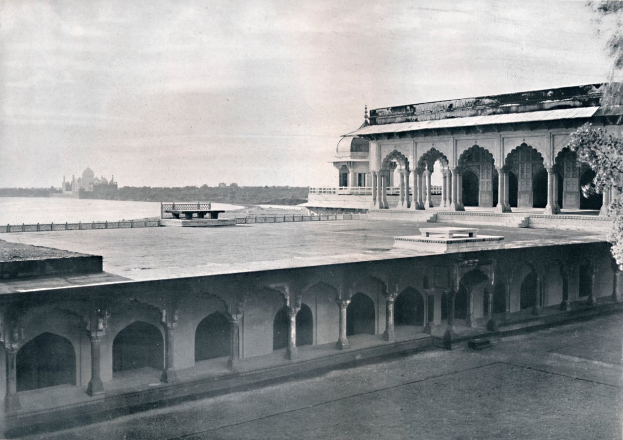 アグラ。タージを示しているDewan-i-Khas、c1910。 作： 不明