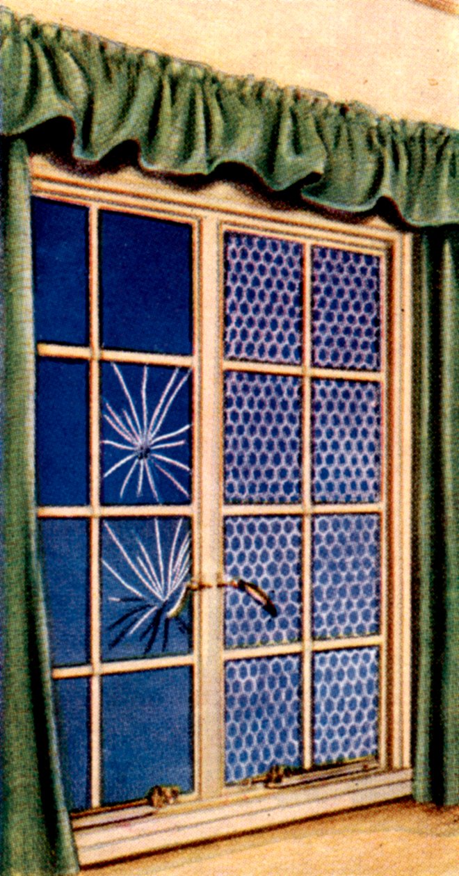 空襲予防策、タバコカード、イギリス、1938 作： 不明
