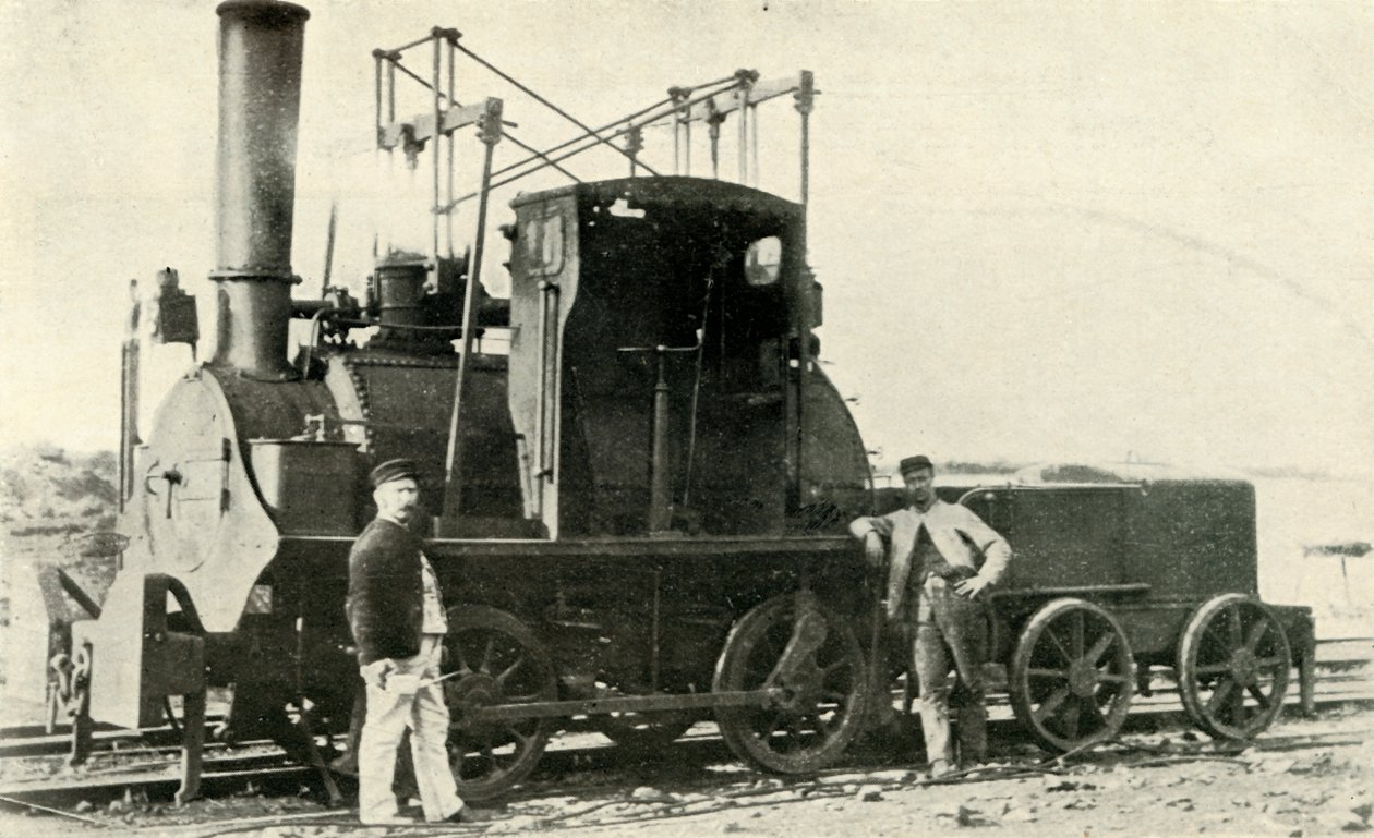 初期の炭鉱機関車、c1930。 作： 不明