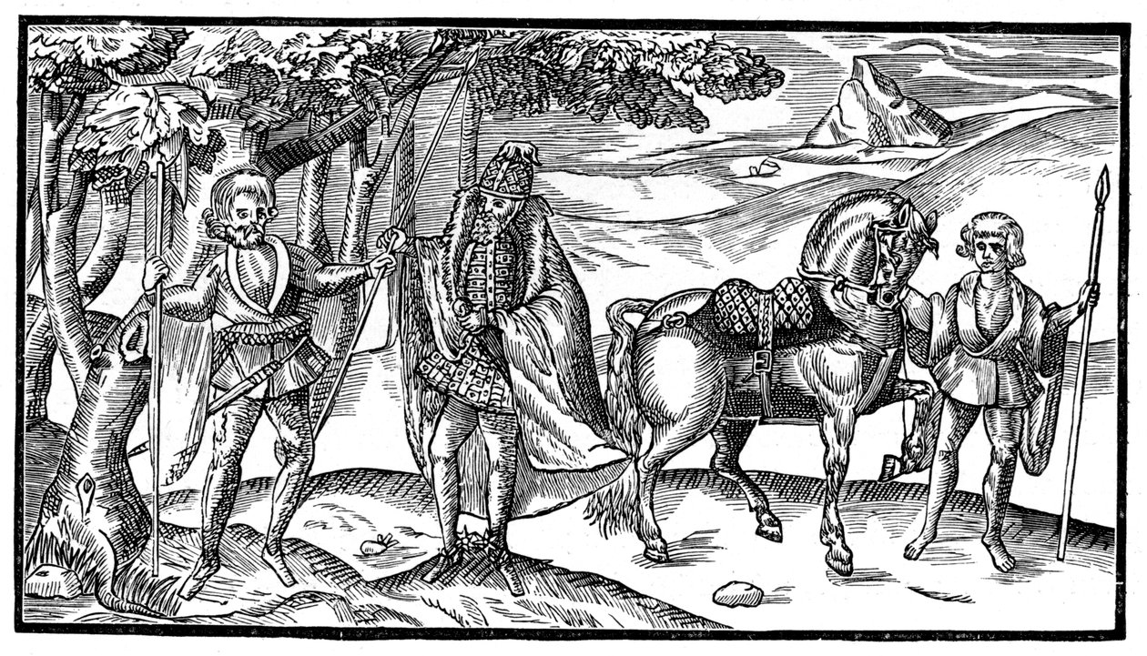 アイルランドの首長とその付添人、1581年、1893年 作： 不明