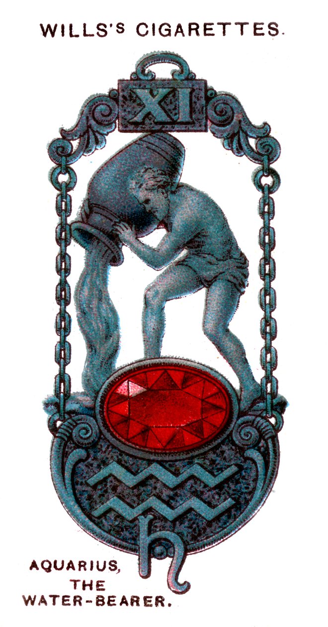 水瓶座、水を運ぶ人、1923 作： 不明