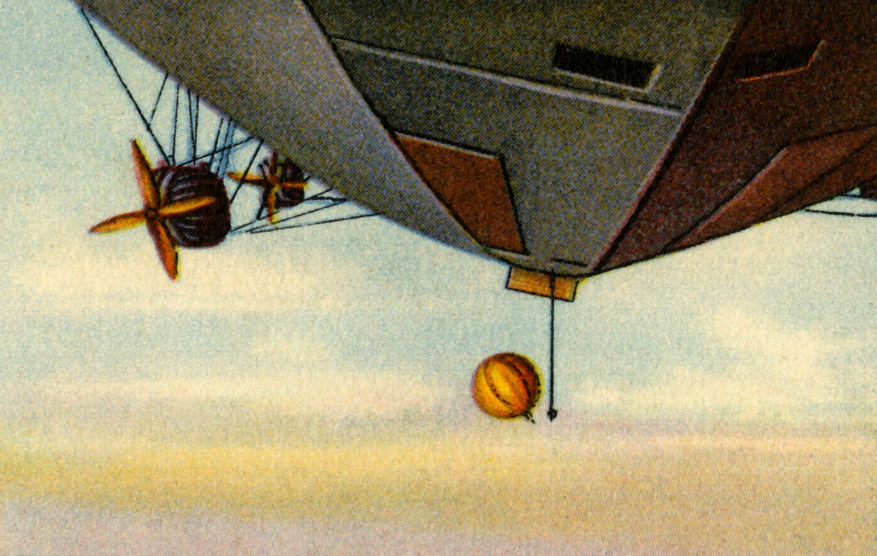 ツェッペリンの上昇、北極探検、1932年。 作： 不明