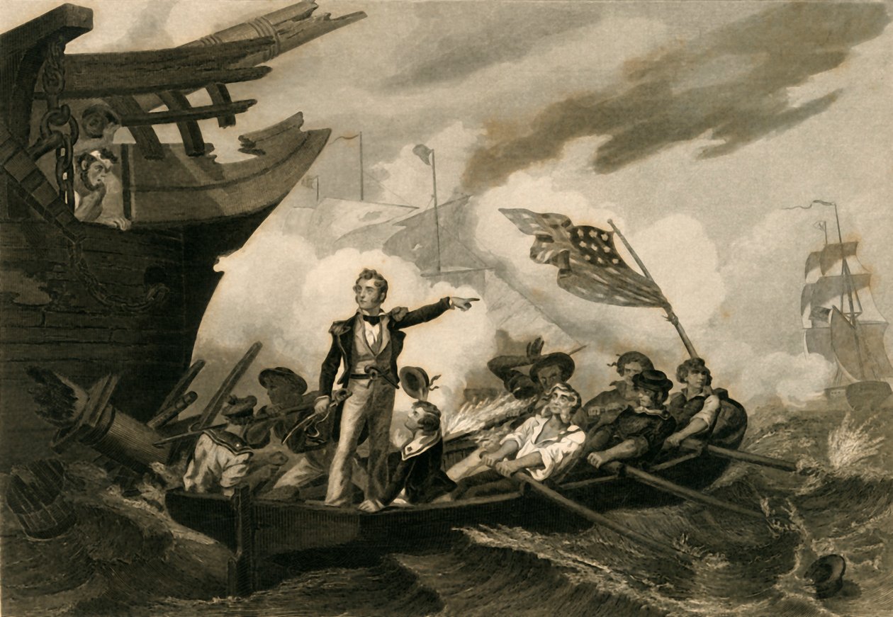 エリー湖の戦い、1878年。 作： 不明