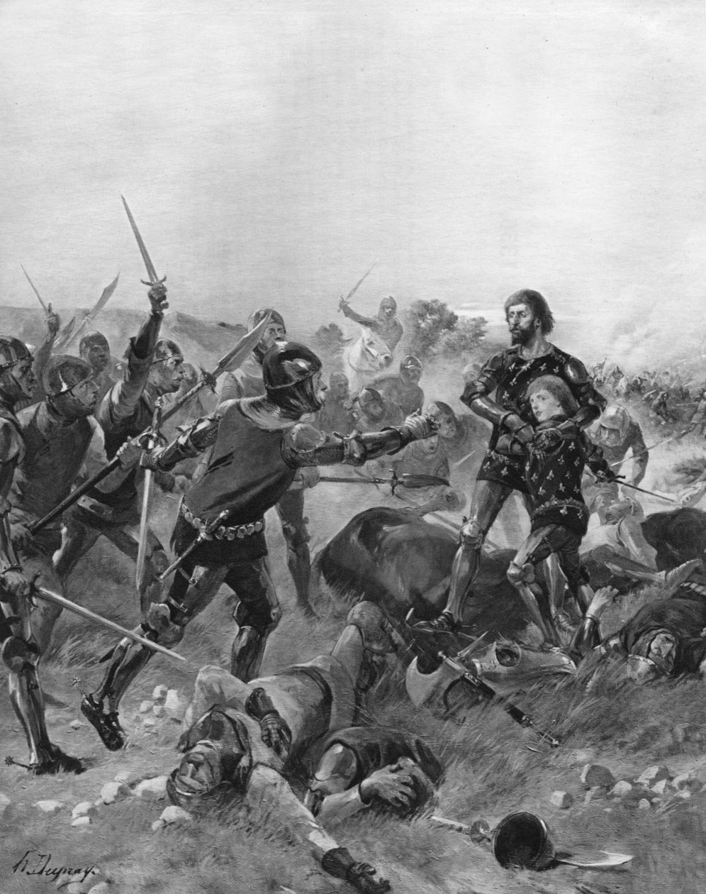 フランス、ポワティエの戦い、1356年 作： 不明