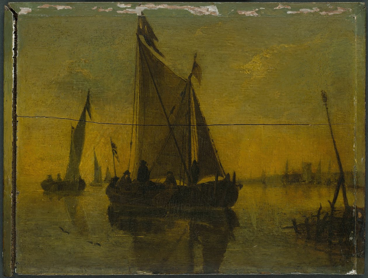 Boats in an Estuary, 17th century.    1206047   ja       japanese Successfully Translated  Original: French Landscape, 1895 Translat: 