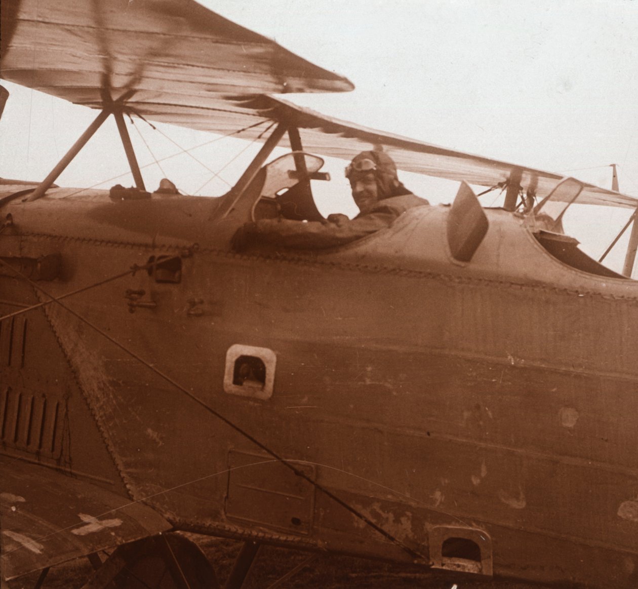 ブレゲ複葉機離陸、C1914-C1918 作： 不明