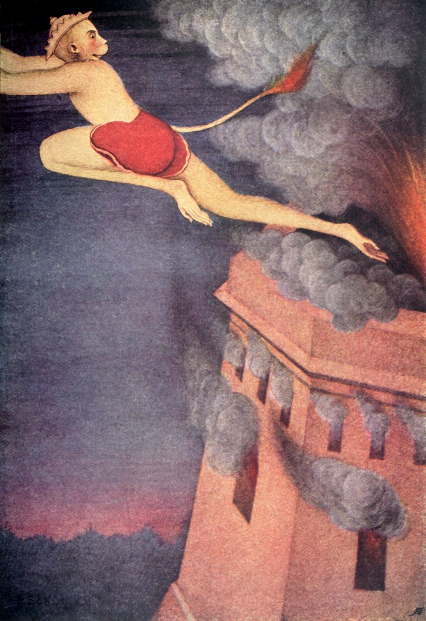 「ランカの燃焼」、1920 年。 作： 不明