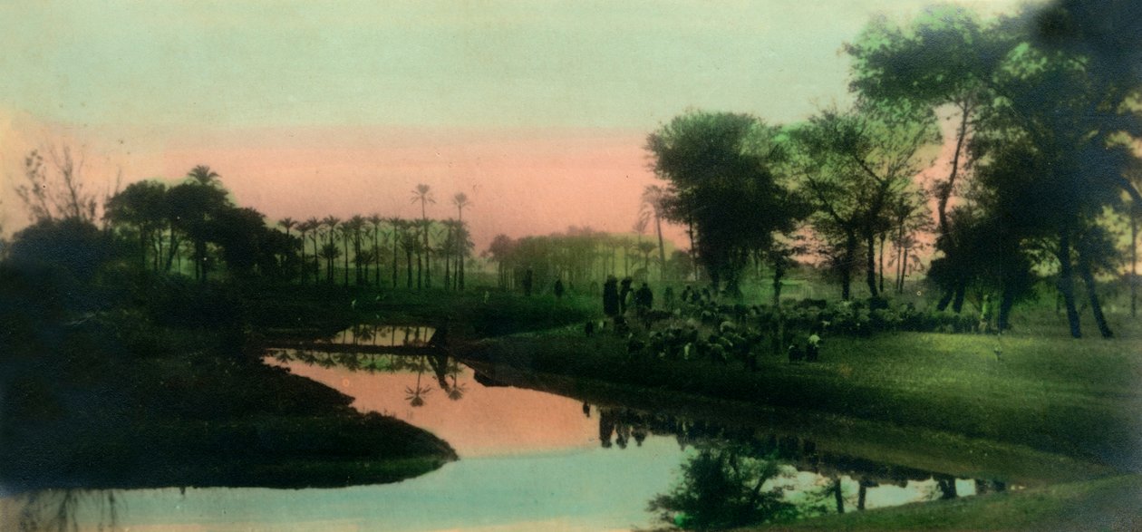 カイロ：ギザ近くの先住民の村、c1918-c1939。 作： 不明