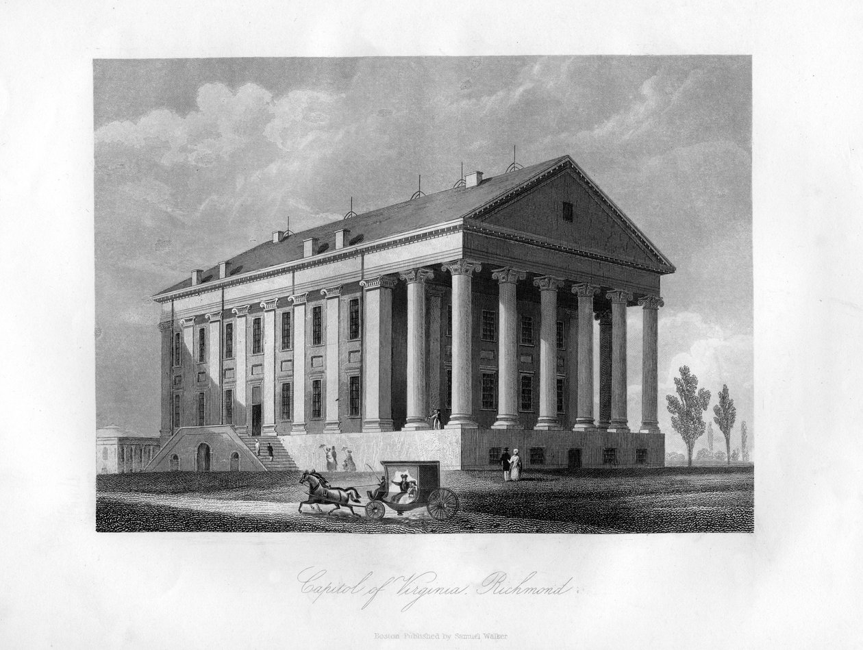 バージニア州議会議事堂、リッチモンド、アメリカ合衆国、1855 作： 不明