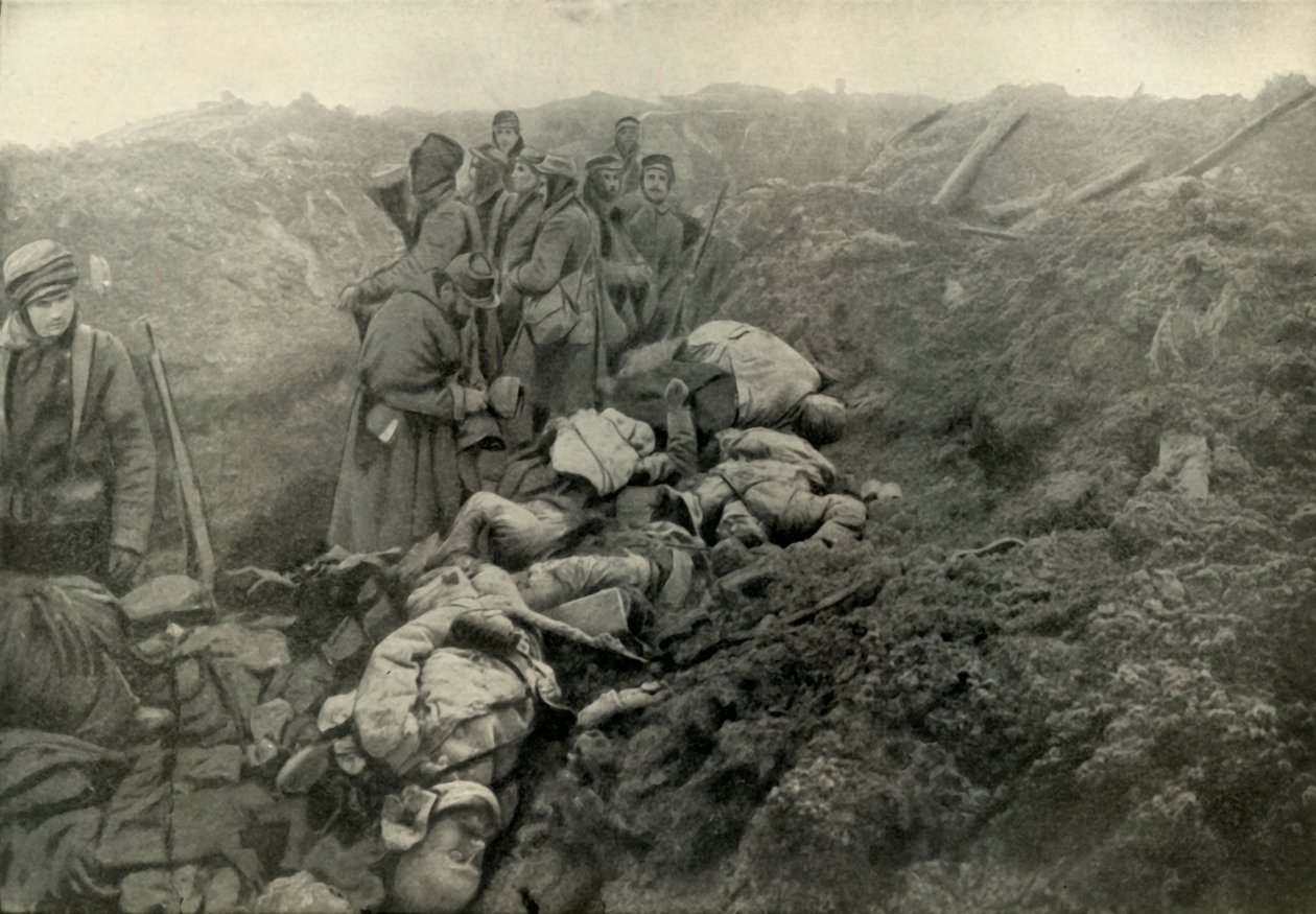 1919年、レエパルジェでドイツ軍の塹壕を占領しました。 作： 不明