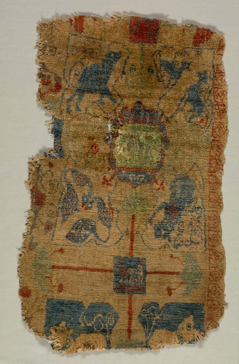 カーペットの断片、c。 1400年代。 作： 不明