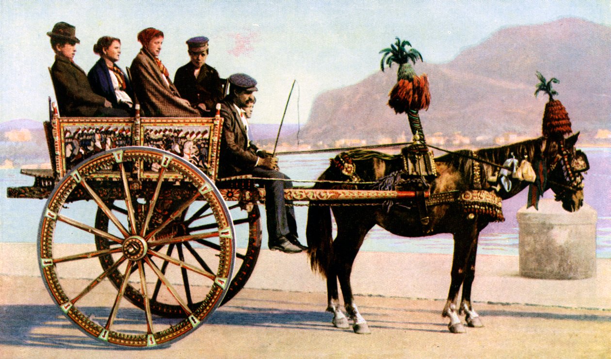 カート、パレルモ、シチリア、c1923 作： 不明