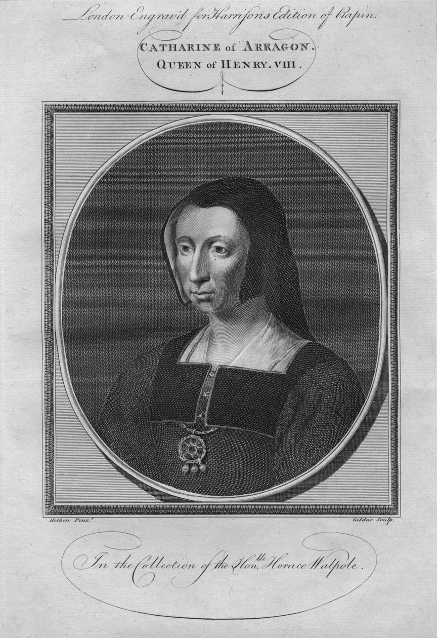 アラゴンのキャサリン、ヘンリー8世の女王、1784年。 作： 不明