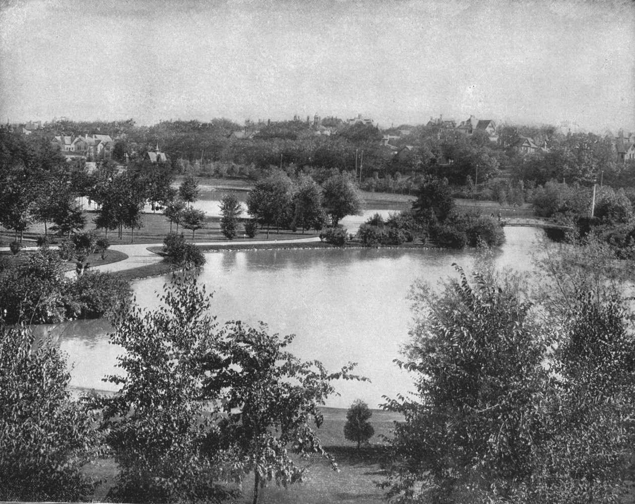 セントラルパーク、ミネアポリス、ミネソタ、米国、c1900。 作： 不明