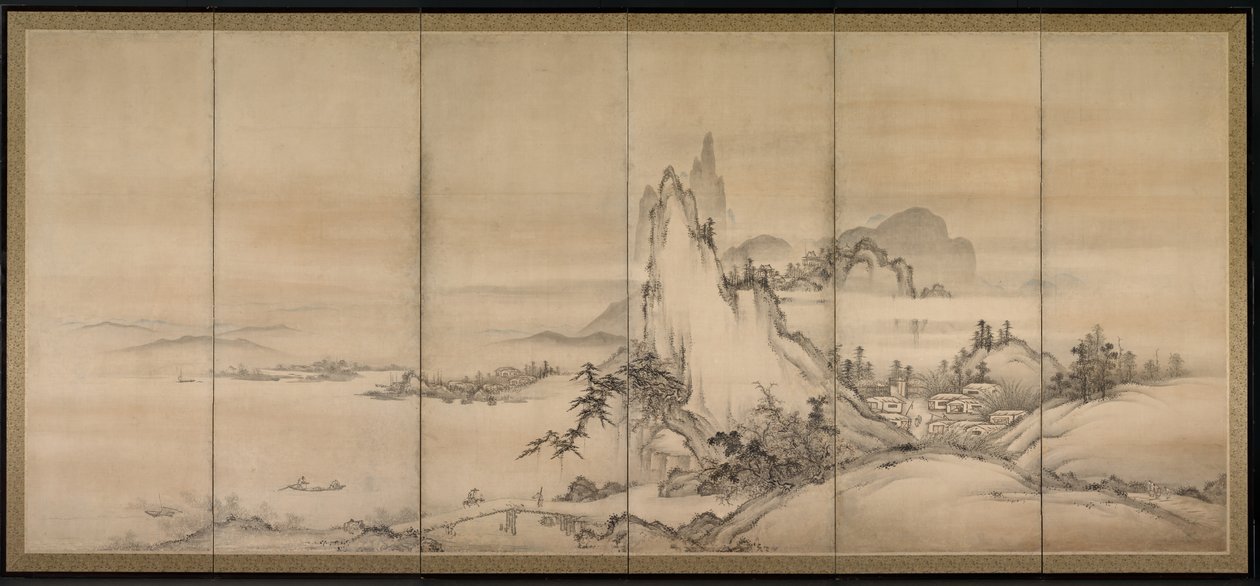 中国の風景、1500年代。 作： 不明