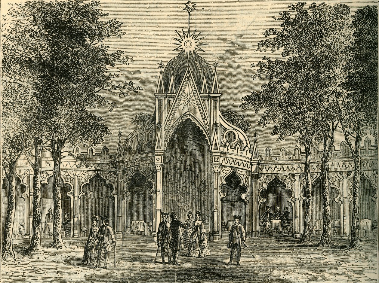 ヴォクソール庭園の中国パビリオン、c1878。 作： 不明