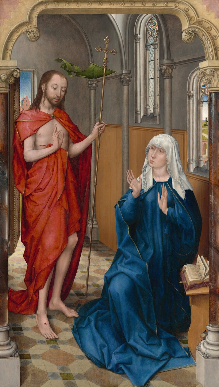 処女に現れるキリスト、c。 1475年。 作： 不明