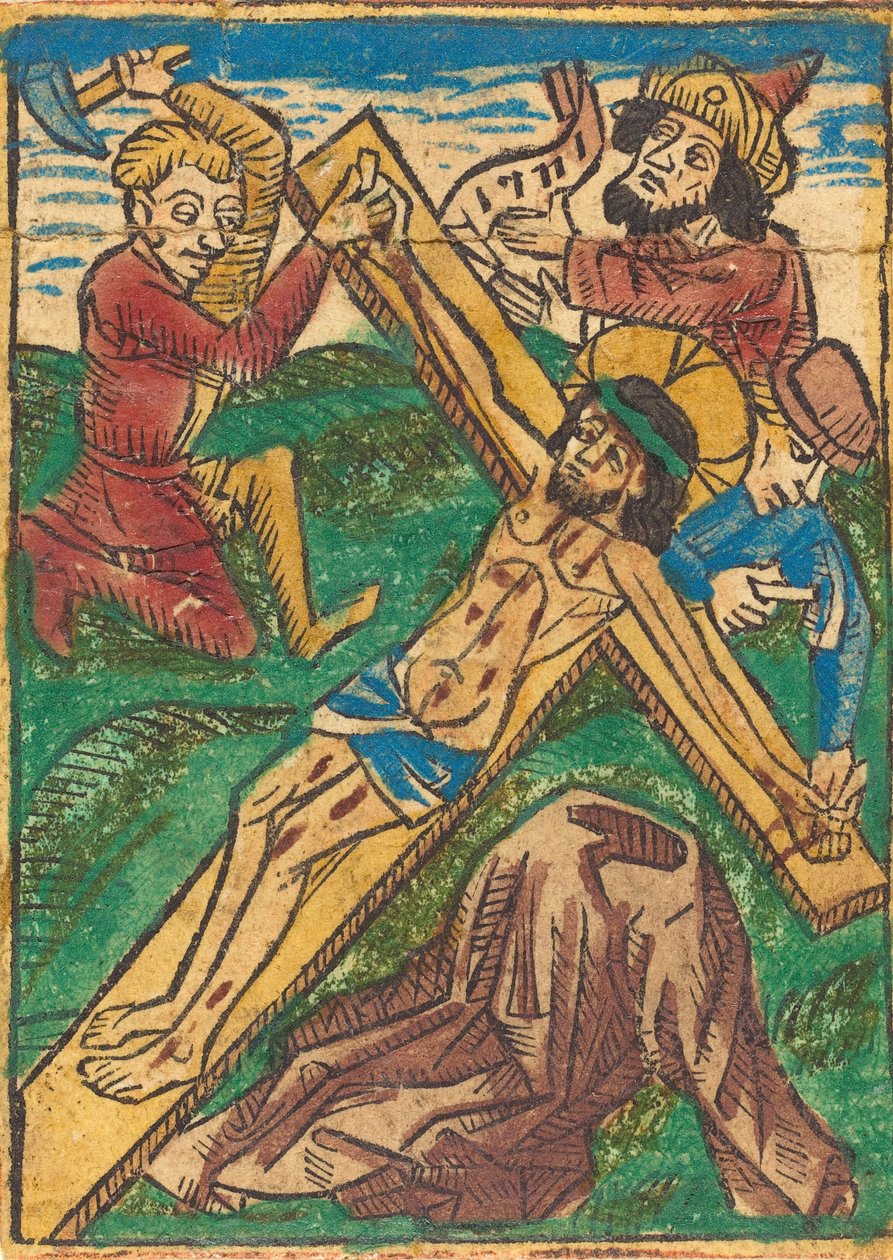 十字架に釘付けにされたキリスト、c。 1490年。 作： 不明