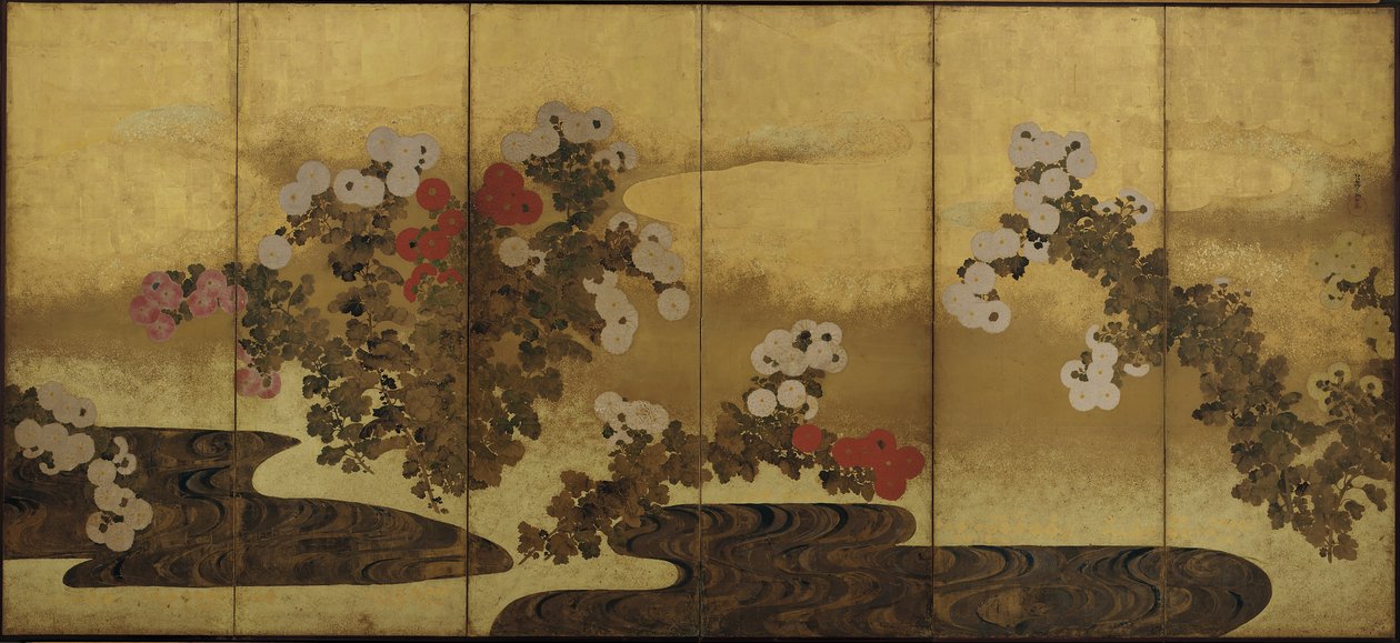 川辺の菊 江戸時代・19世紀 作： 不明