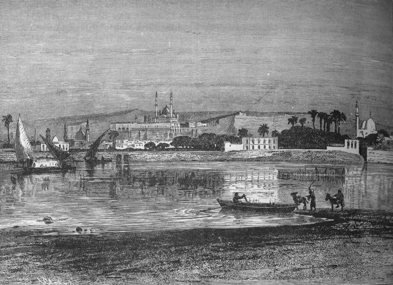 カイロの城塞、ナイル川、c1882 作： 不明