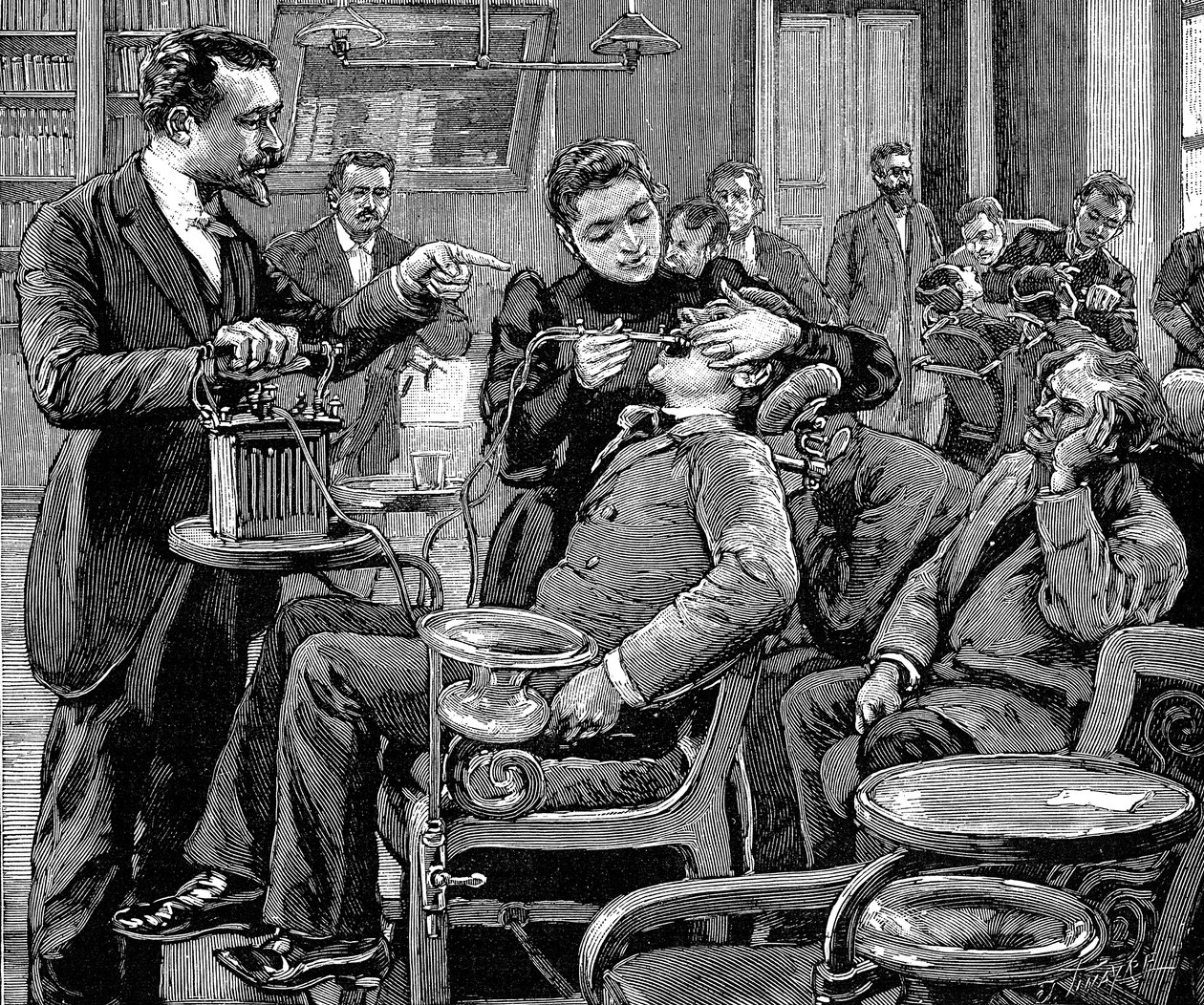 1892年、パリの歯学部のクリニック 作： 不明