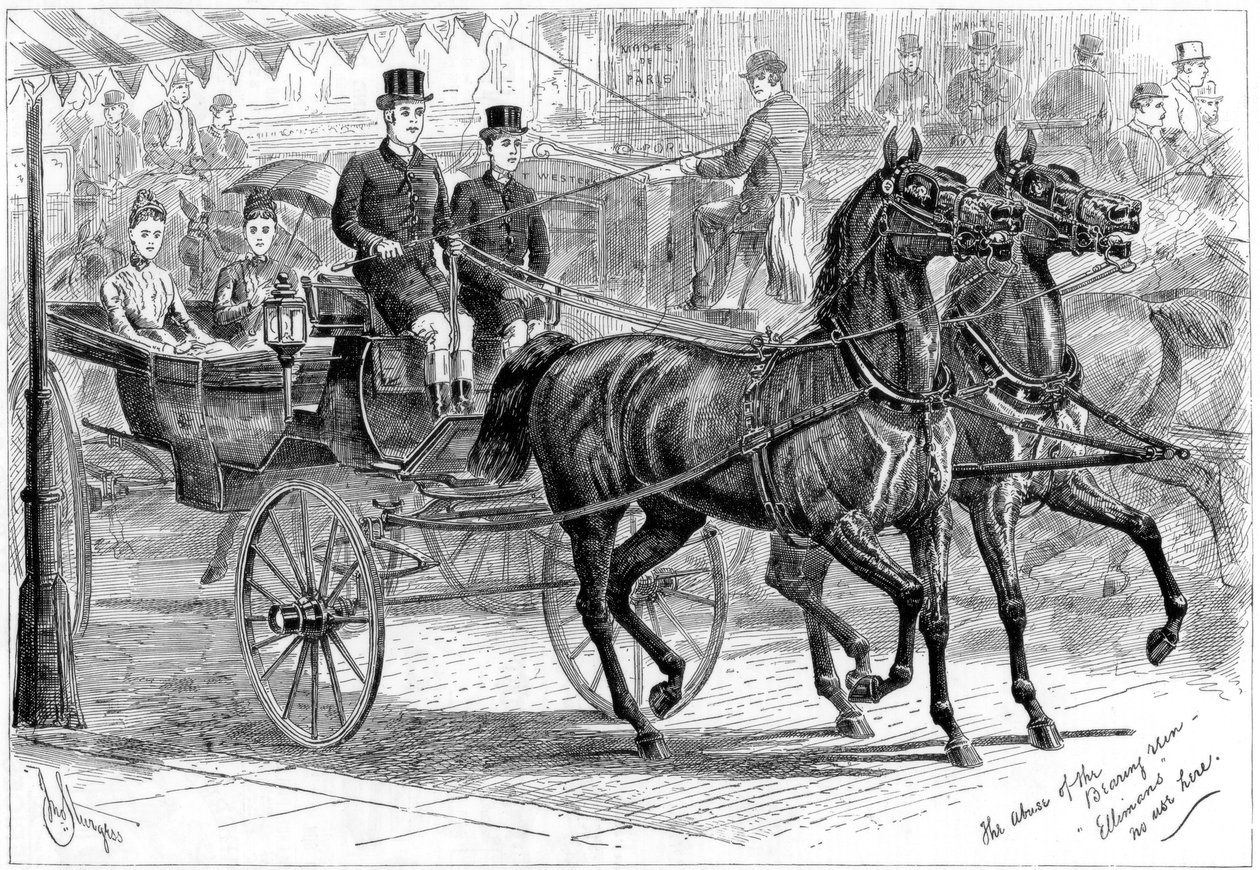 1889年のコーチと馬 作： 不明