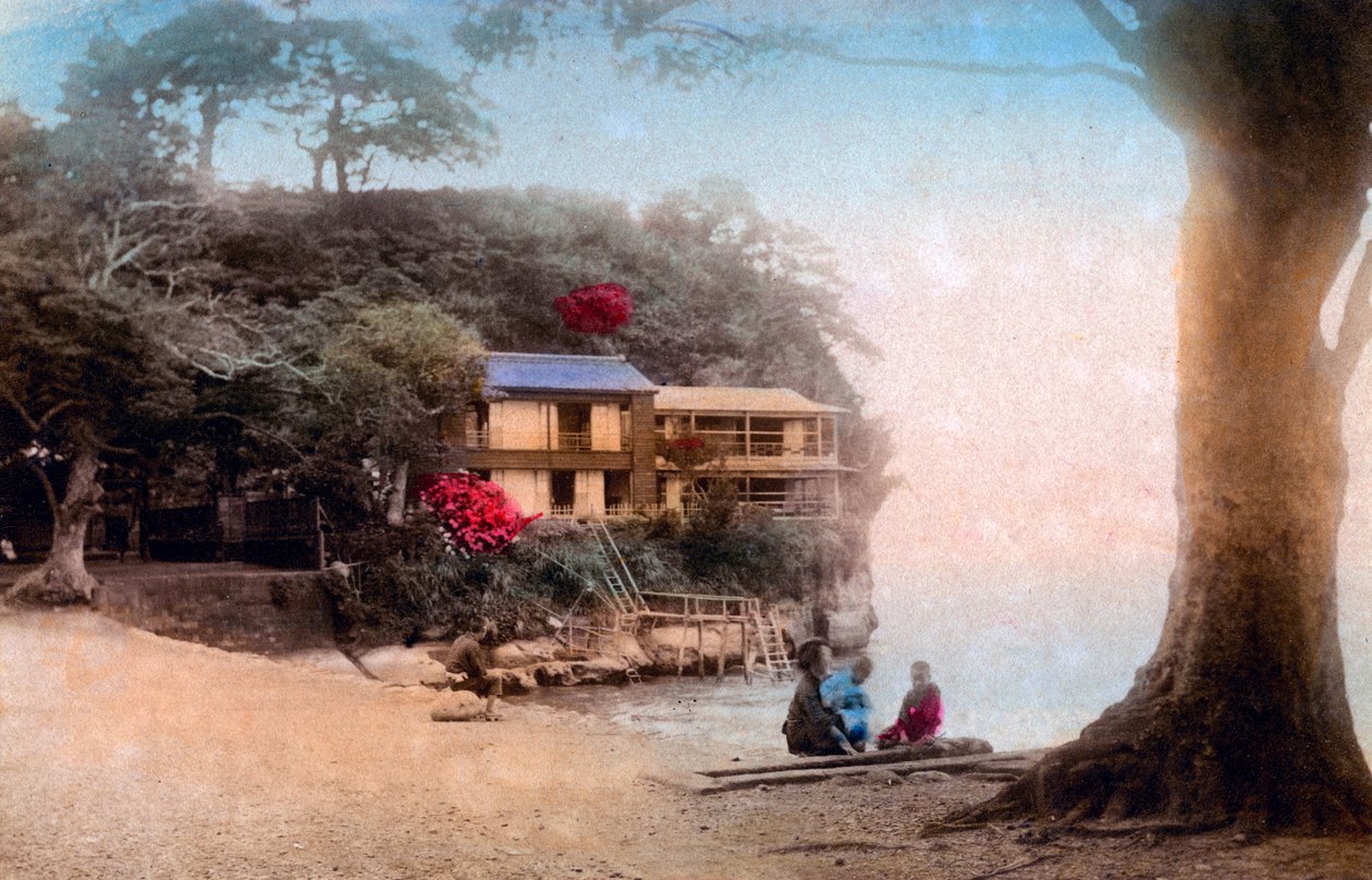 沿岸シーン、日本 作： 不明