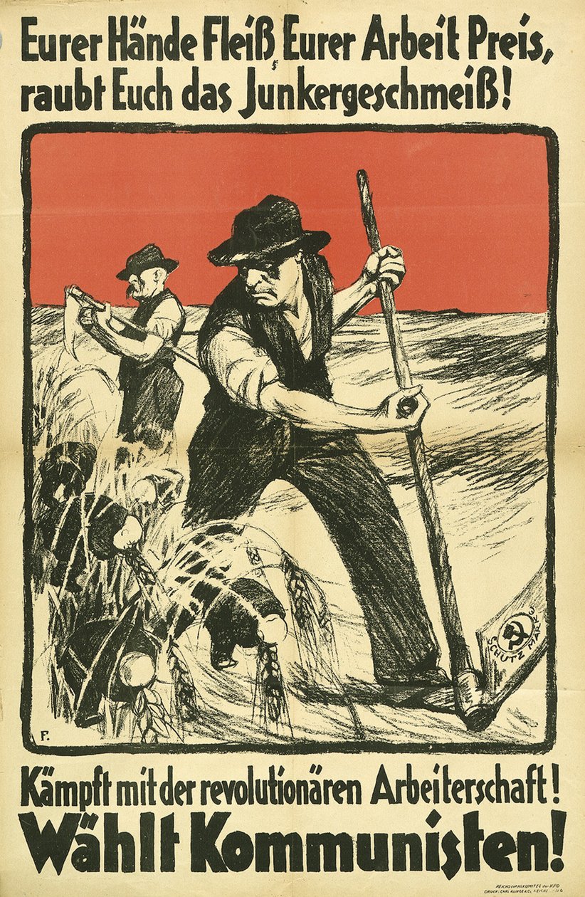 共産党選挙ポスターKPD、ca 1931 作： 不明