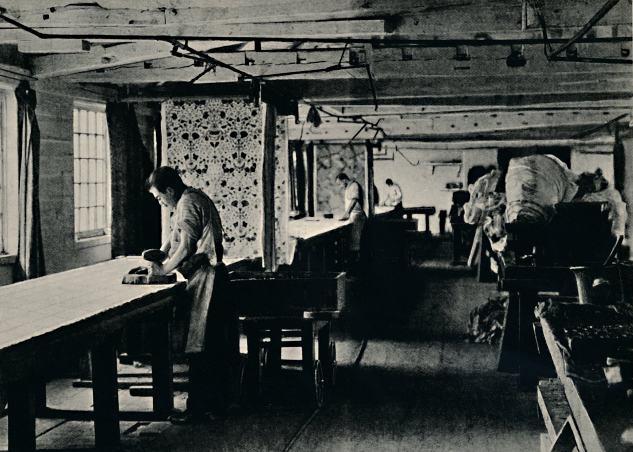 マートン修道院の作品、c1884での綿の印刷。 作： 不明