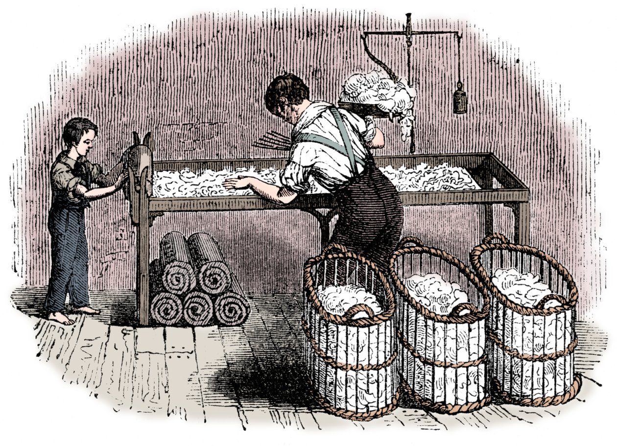 綿製造、c1845 作： 不明