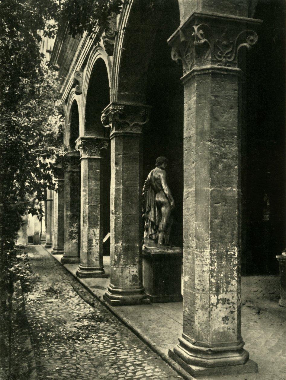 Palazzettoヴェネツィアの中庭、ローマ、イタリア、1908年。 作： 不明