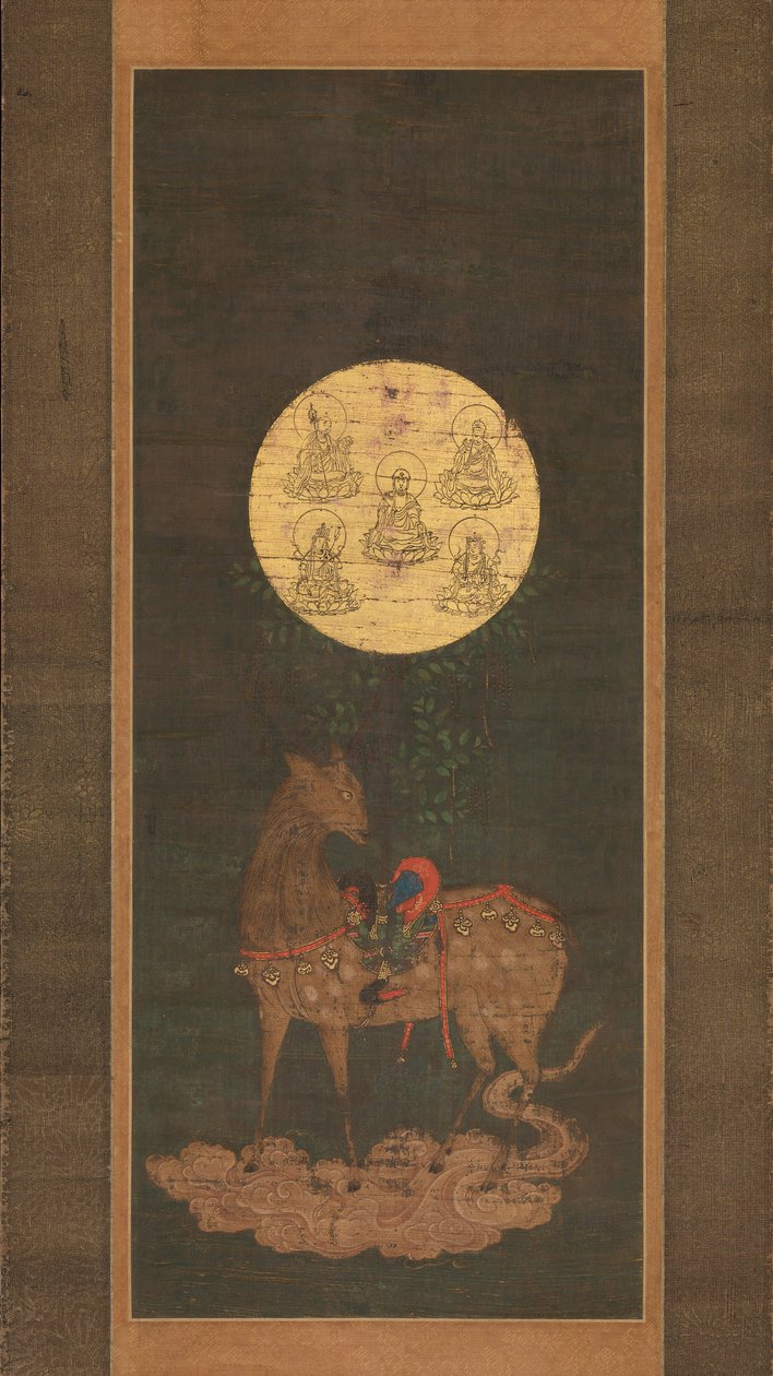 14世紀後半の春日神社の鹿曼陀羅。 作： 不明