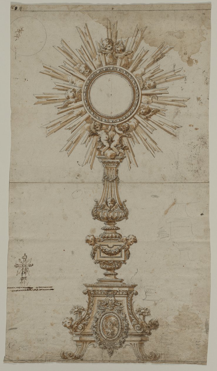 Monstrance、1600年代のためのデザイン。 作： 不明