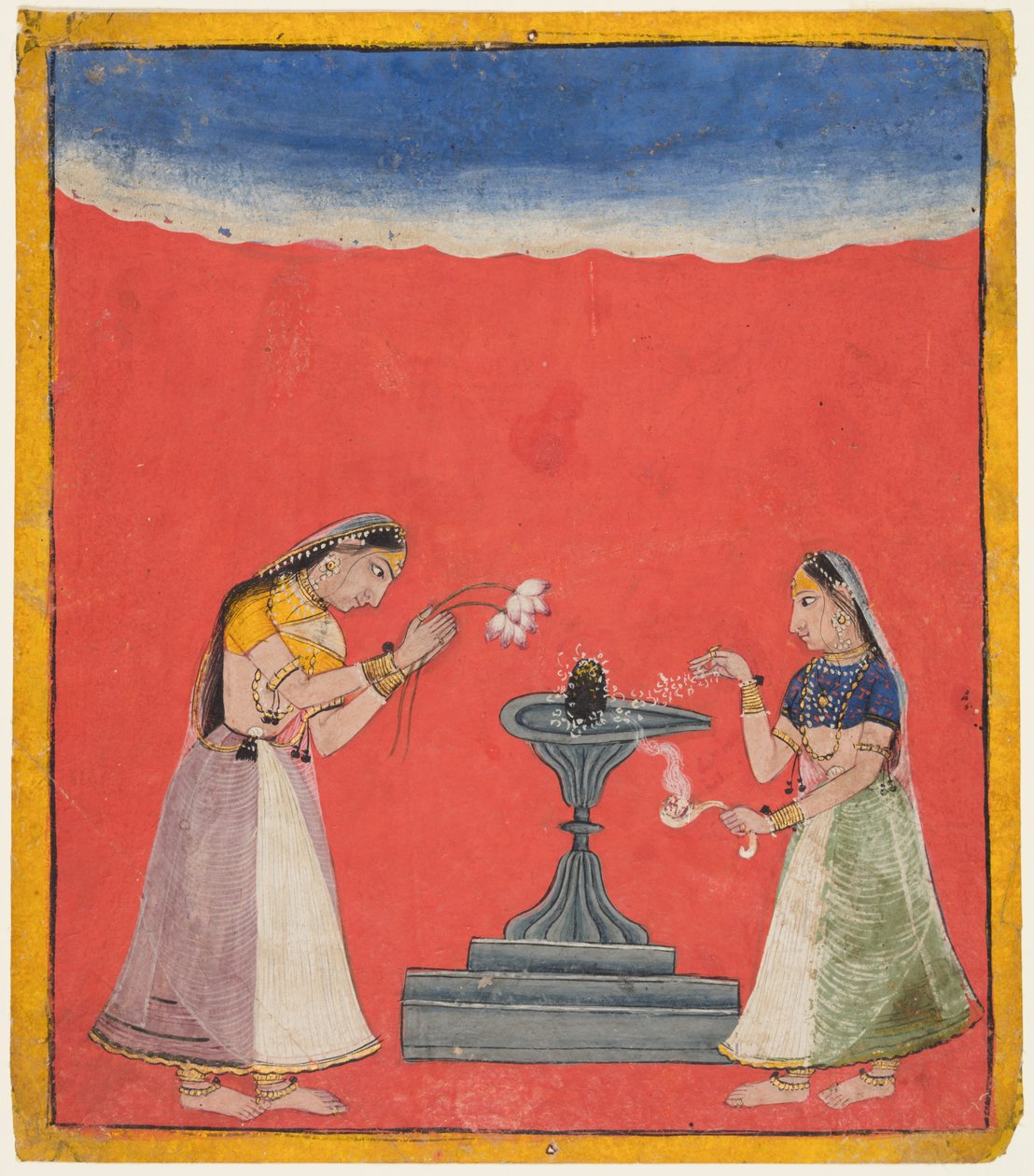 HindolaのDevangandhari Ragini、c。 1700。 作： 不明
