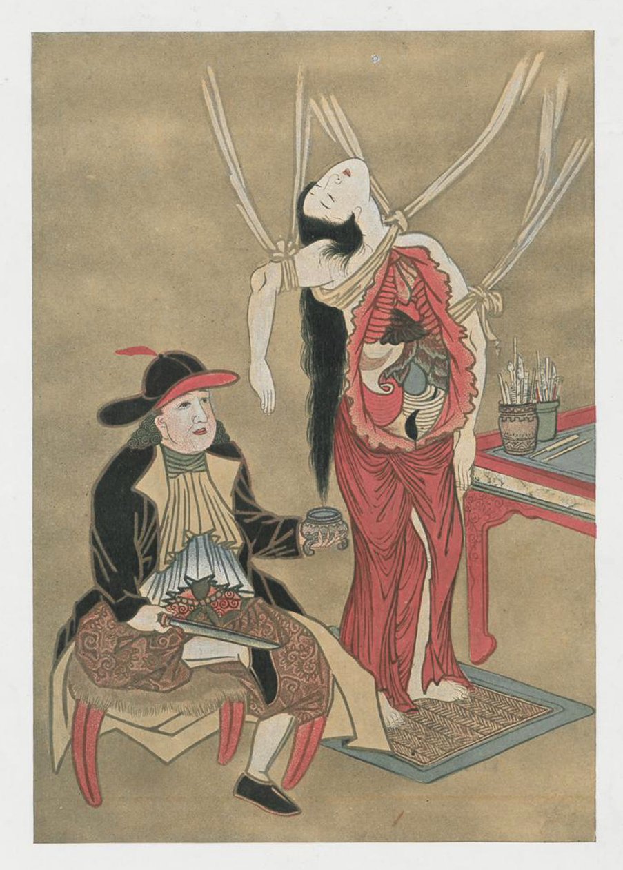 18世紀の日本人女性を解剖するオランダの医師 作： 不明