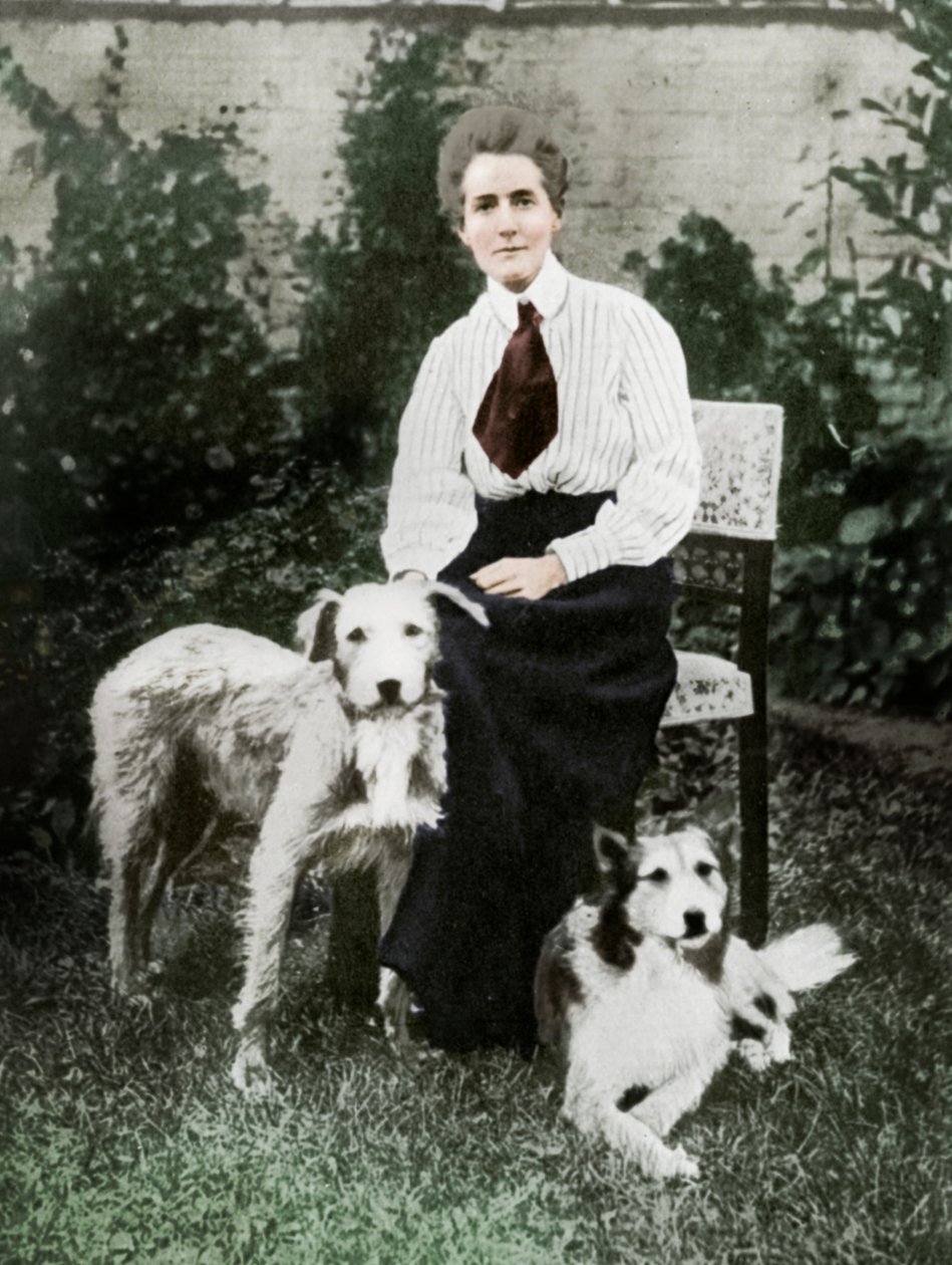 エディットカベルとペットの犬、c1915 作： 不明