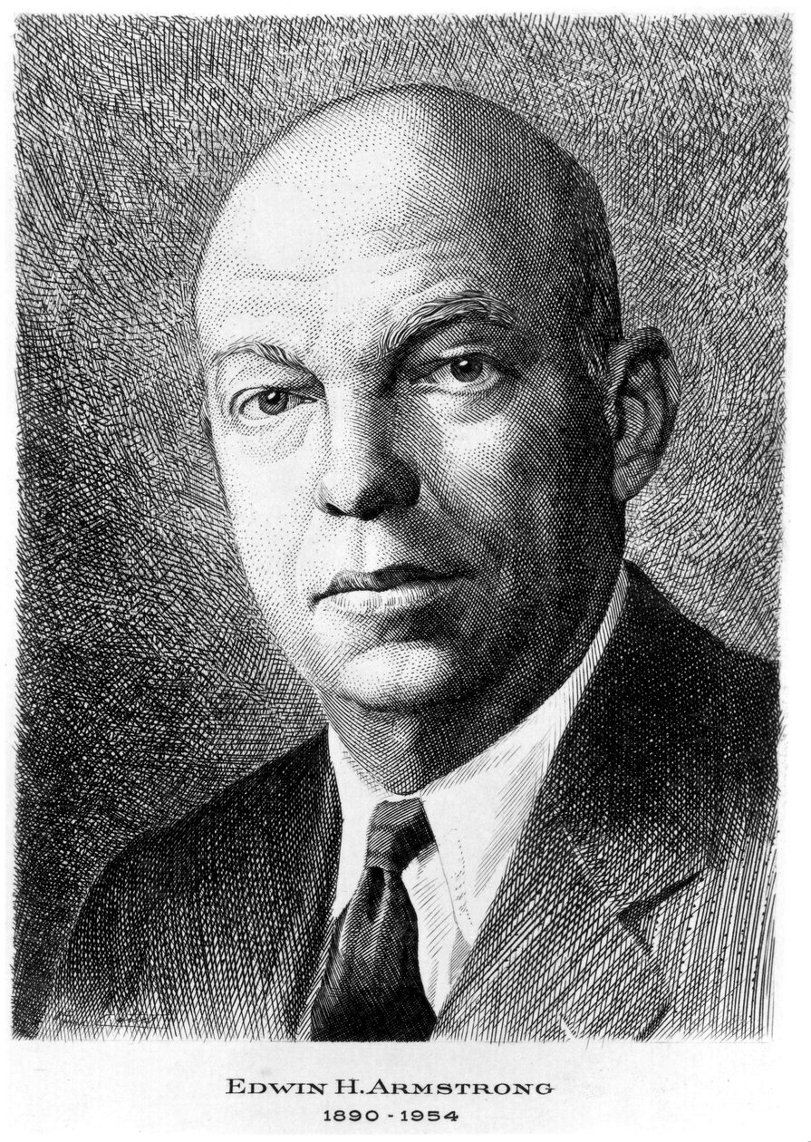 エドウィン・ハワード・アームストロング、アメリカの電気技師、1940年頃 作： 不明