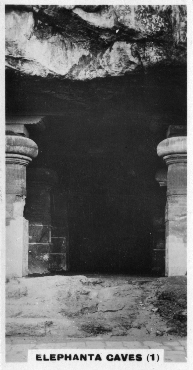 エレファンタ洞窟、ボンベイ、インド、c1925 作： 不明