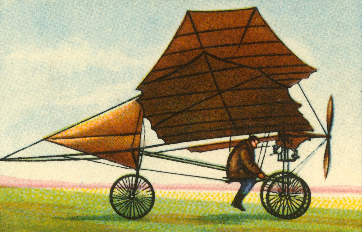 Ellehammerセミ複葉機、1906年、1932年。 作： 不明