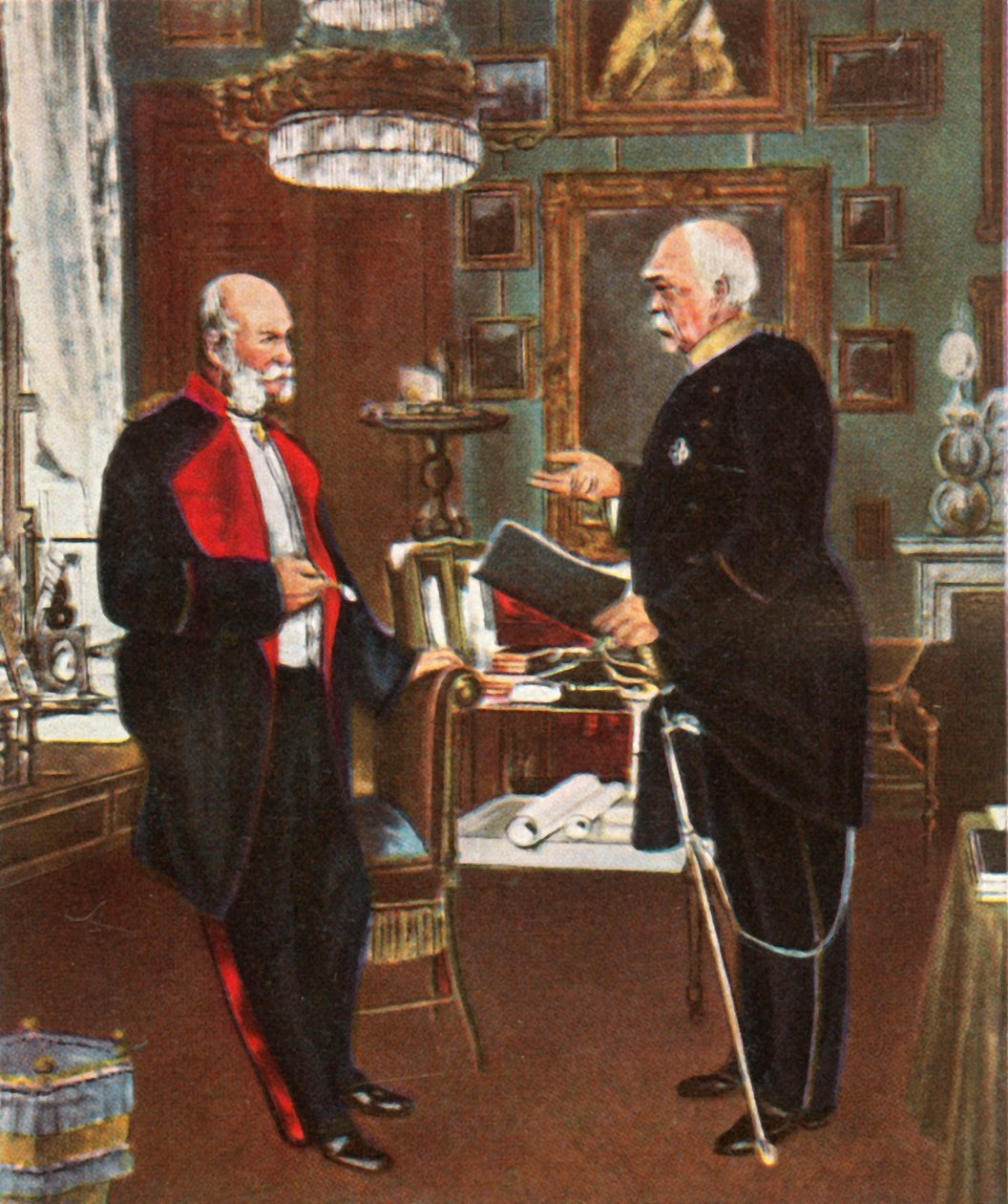 皇帝と首相、1871年、1936年。 作： 不明