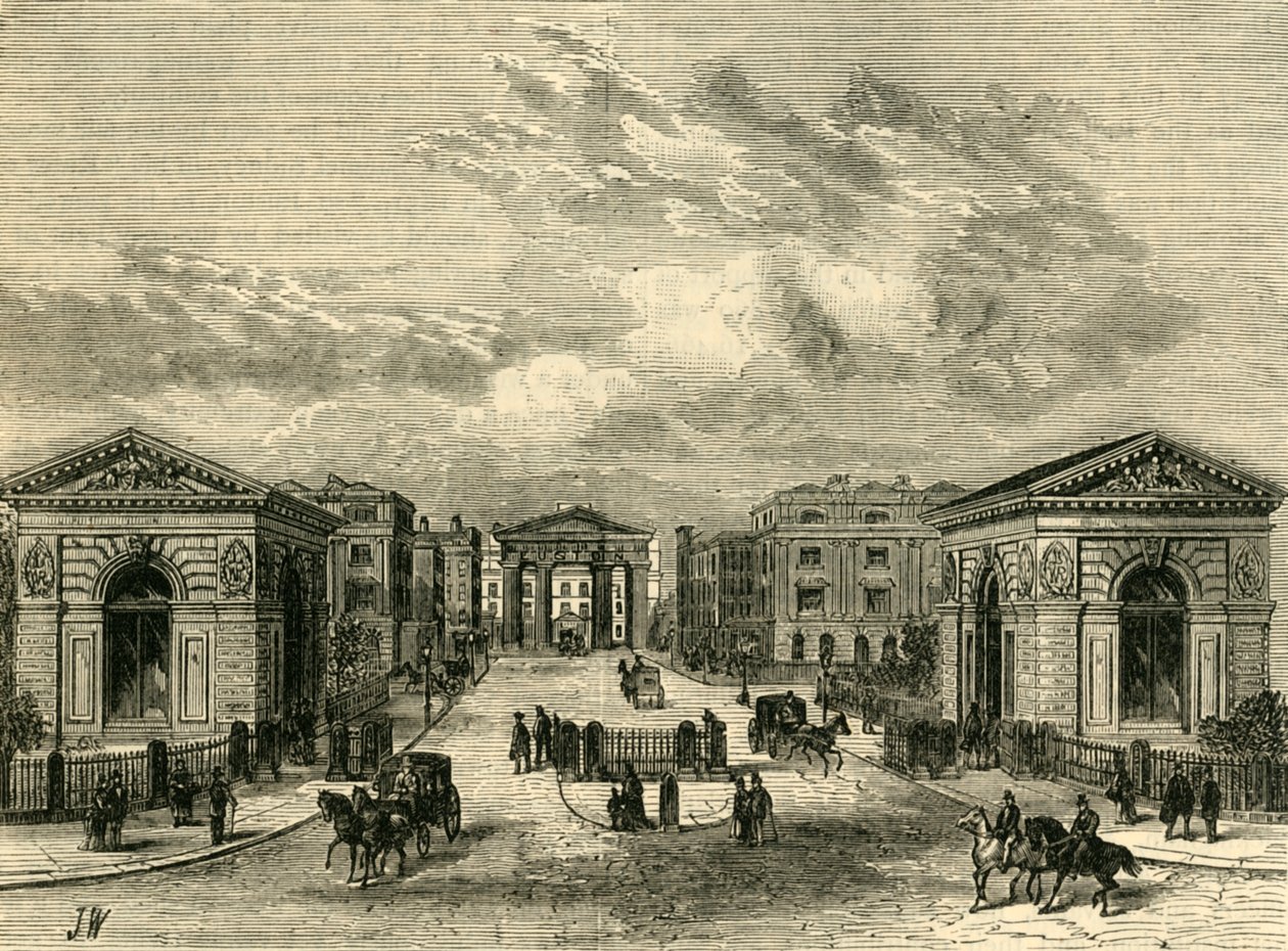 ユーストンスクエア駅の入口、c1876。 作： 不明