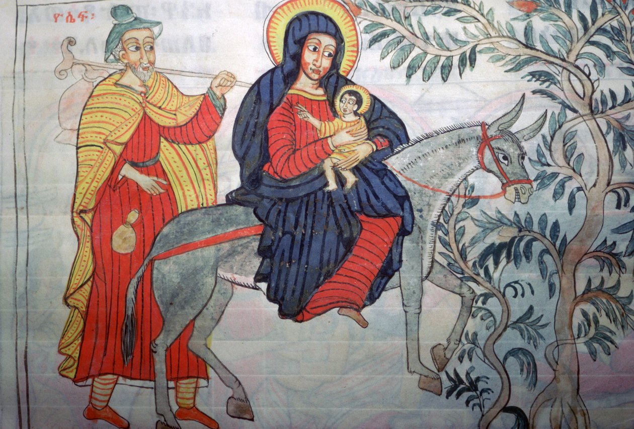 エジプトへの逃避のエチオピアのイラスト、1664年 作： 不明