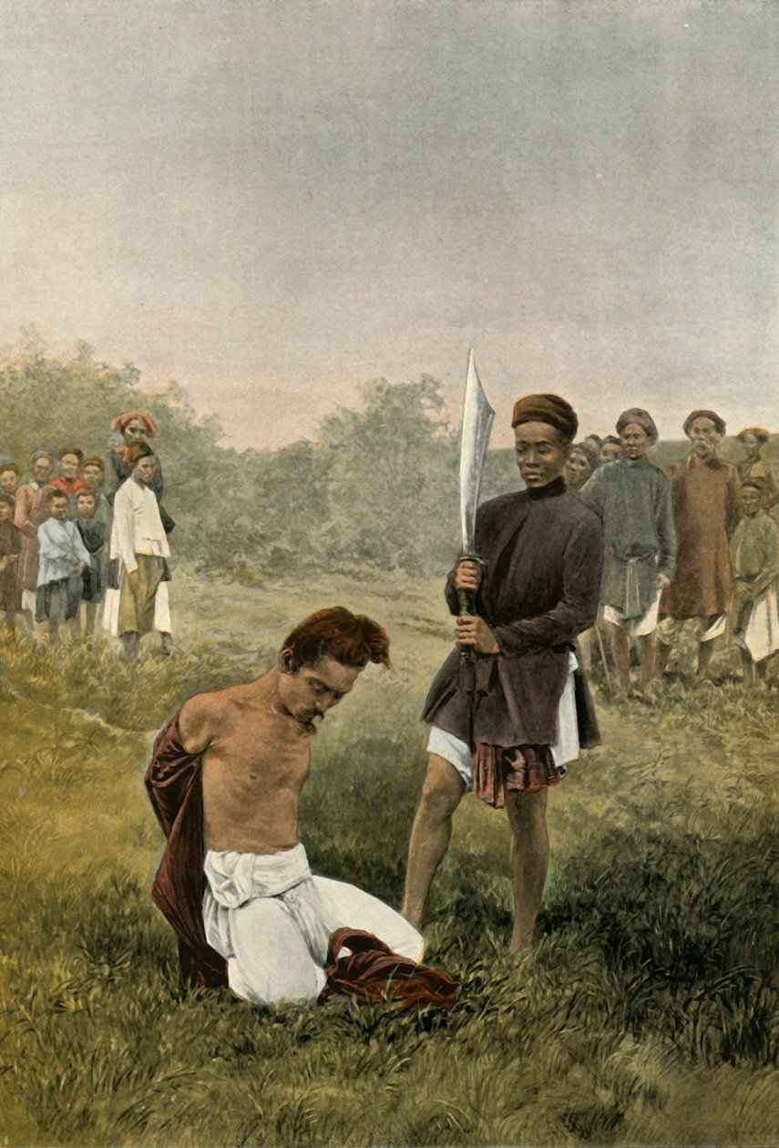死刑執行、死刑、1900年。 作： 不明