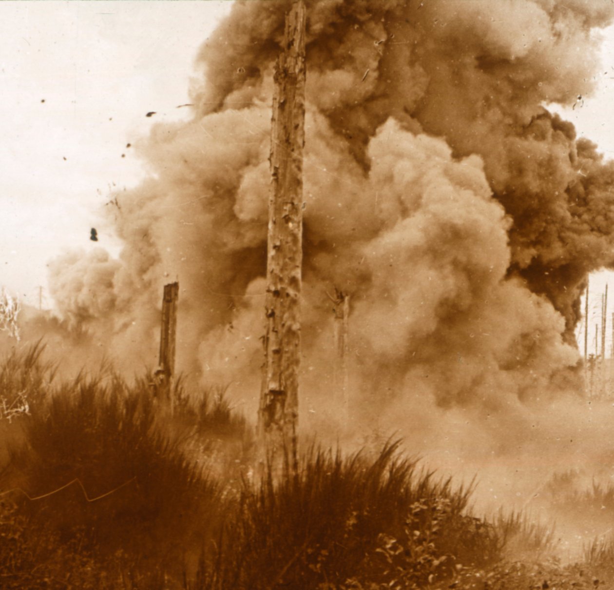 鉱山の爆発、ヴォージュ、フランス東部、c1914-c1918 作： 不明