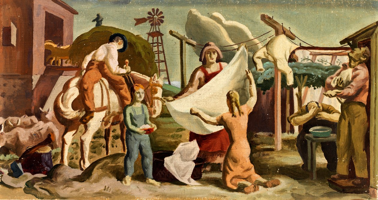 ファーム ライフの壁画研究、カリフォルニア州。 1933～1943年。 作： 不明