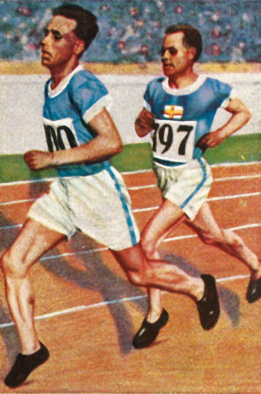 フィンランドのランナー、ヴィルリトールとパーボヌルミ、1928年。 作： 不明
