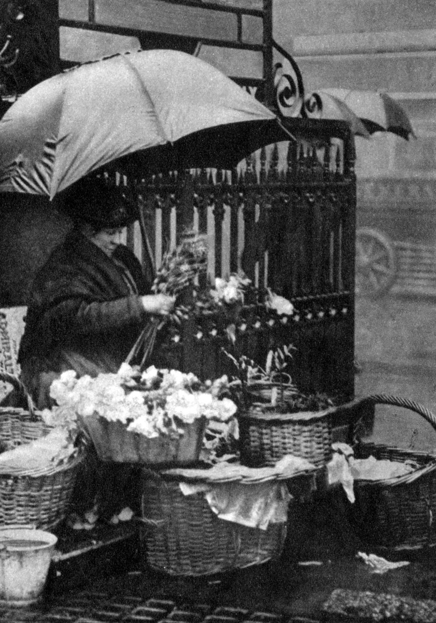 花売り、ピカデリーサーカス、ロンドン、1926-1927 作： 不明