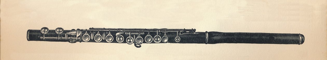 フルート、1895年。 作： 不明