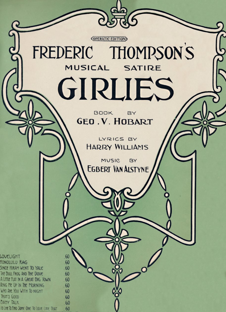 フレデリック・トンプソンのミュージカル風刺少女、1911年。 作： 不明